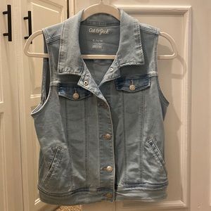 EUC Cat & Jack Jean vest